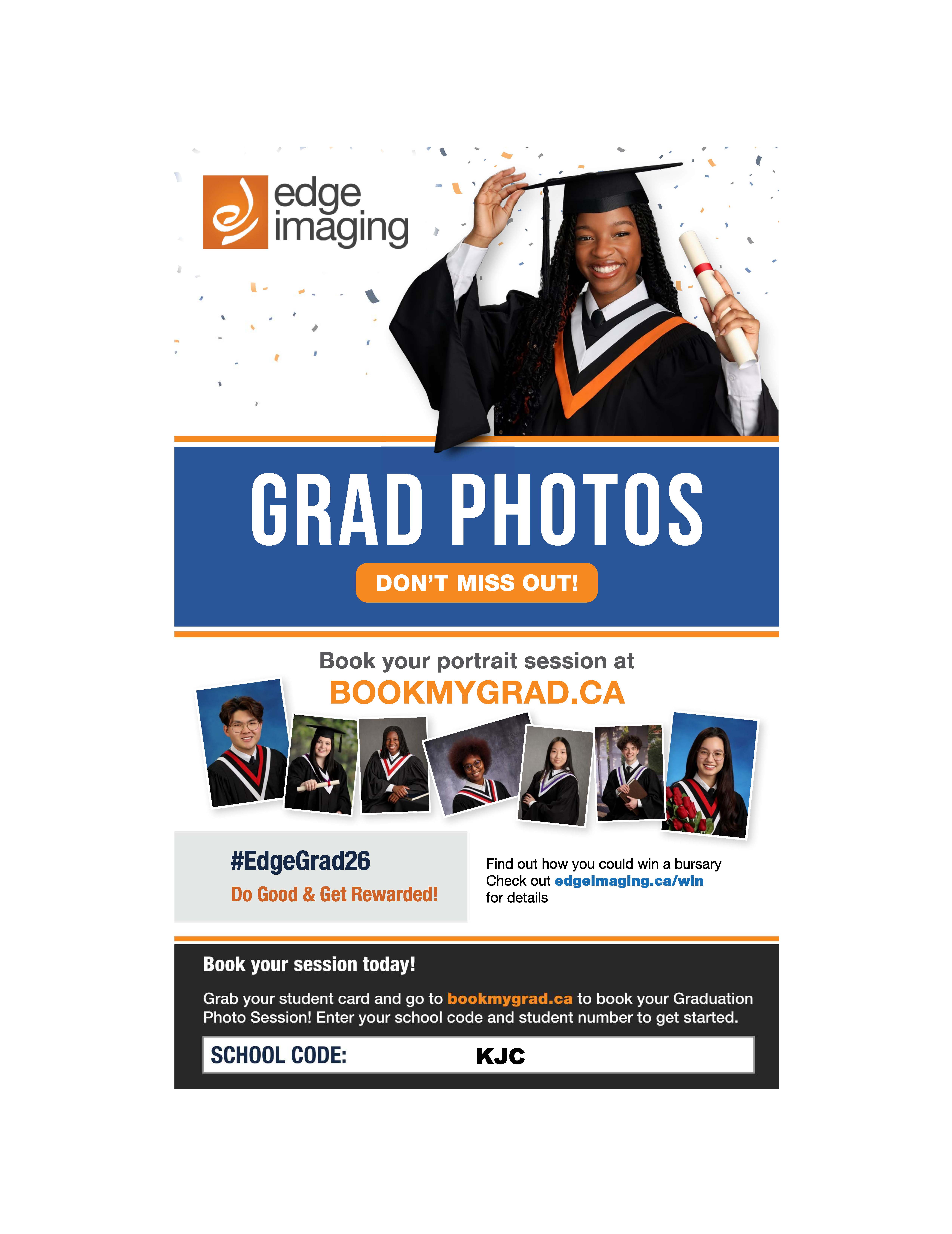 Graduation Photo Booking Information for JCR