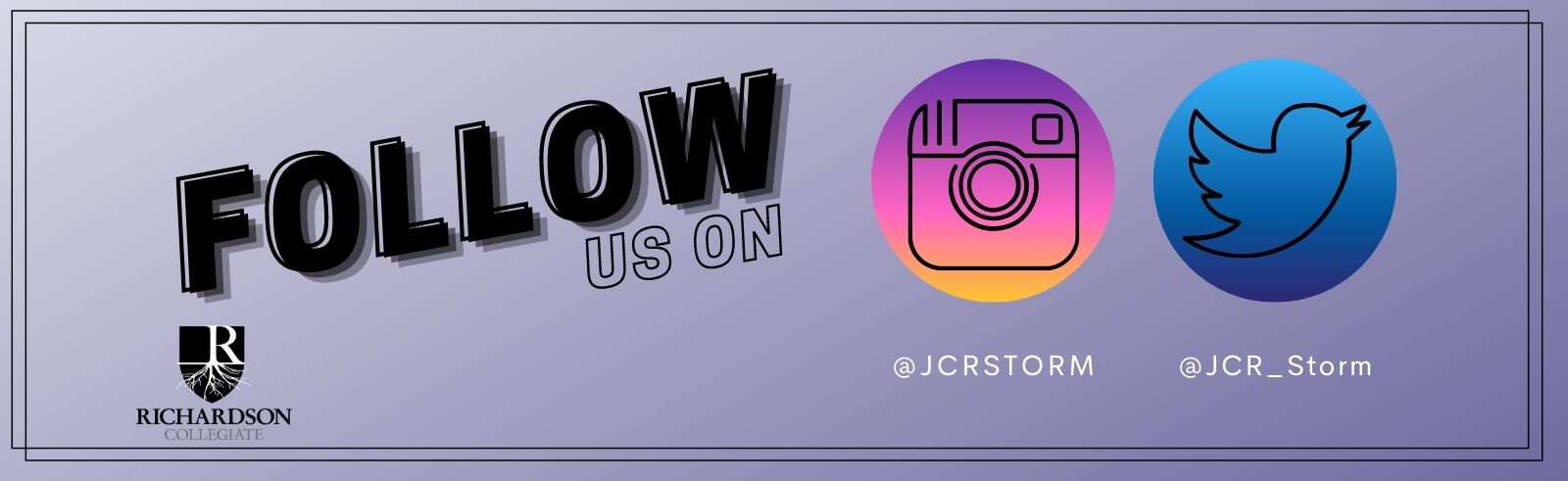 Follow us on Instagram and Twitter